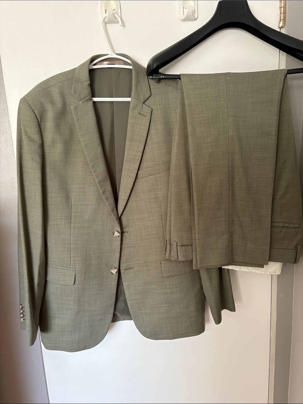 RW&CO. Olive Green Two-Piece Suit Jacket and Trousers